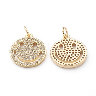 Латунные микропаве прозрачные подвески с фианитом X-ZIRC-Z014-08G-1