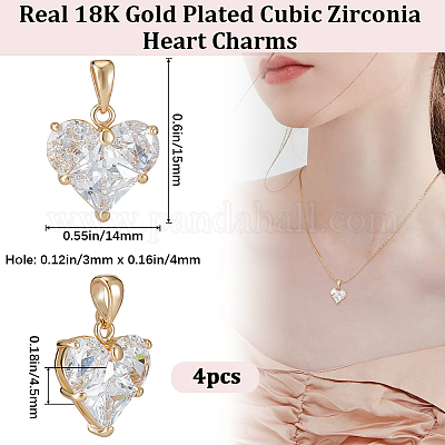 Латунные подвески из кубического циркония ZIRC-BBC0002-43-1