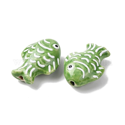 Фарфоровые бусины ручной работы&nbsp;PORC-K010-08K-1