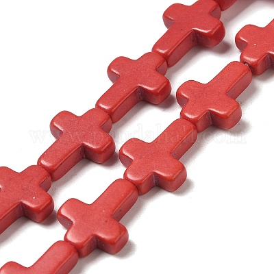 Нити из синтетических бирюзовых бусин G-P507-06B-1