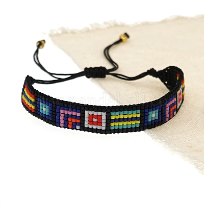 Браслет Миюки с плетением из бисера BJEW-P269-14-1