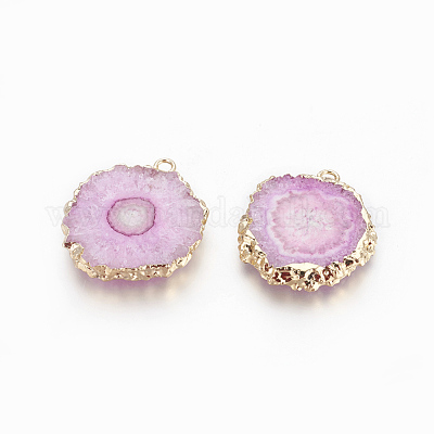 Подвески из натурального окрашенного кварца G-P399-B07-1