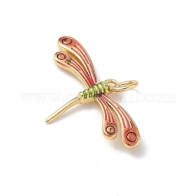 Подвески из латуни с эмалью в виде насекомых KK-B155-01C-01G-1