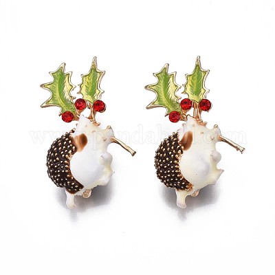 Эмалированная булавка в виде ежика JEWB-N007-052-1