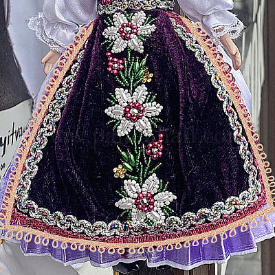 8 ярд двухцветной вискозной ленты для пуговиц OCOR-GO0001-17-1