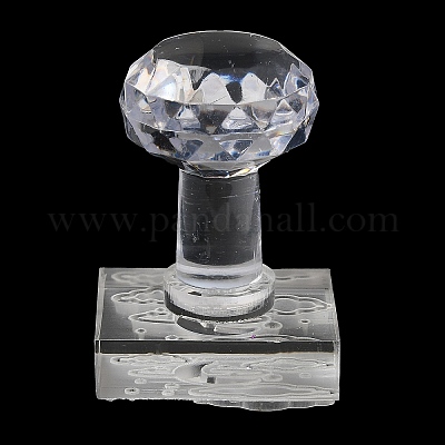 Прозрачные акриловые штампы для мыла с ручкой DIY-XCP0002-91A-1