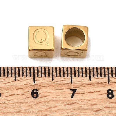 Европейские бусины из нержавеющей стали 304 STAS-D382-02Q-G-1