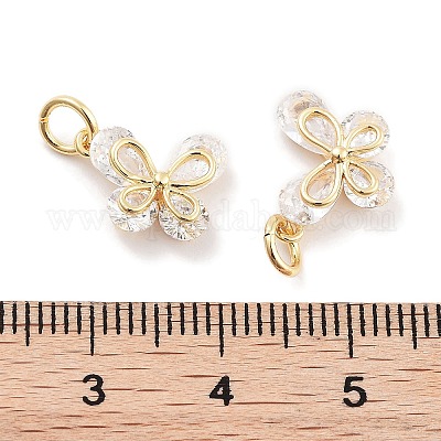 Латунные микро проложить кубического циркония подвески KK-P271-03G-A-1