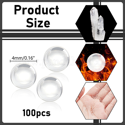 100 шт. сферические бусины из натурального кварца G-NB0005-51A-1