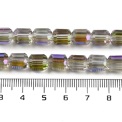 Стеклянные бусины с гальваническим покрытием  GLAA-G112-07B-1