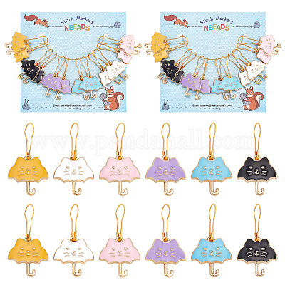 Кулон с зонтом из сплава и эмали HJEW-PH01882-1