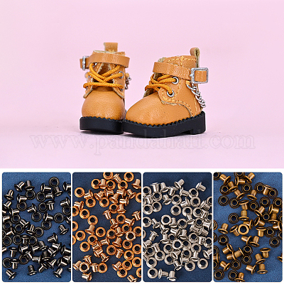 400 шт. 4-х цветная латунная фурнитура для люверсов&nbsp;FIND-GF0006-42B-1