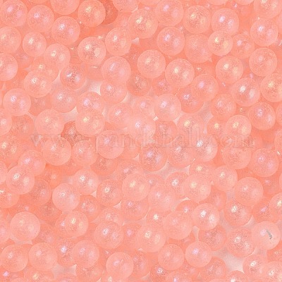 Светящиеся прозрачные стеклянные круглые бусины GLAA-F124-D01-A-1