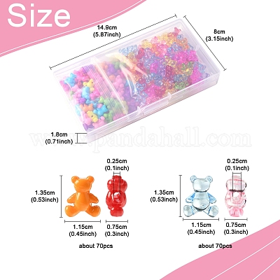 140 шт. 2 вида непрозрачных/прозрачных акриловых бусин MACR-FS0001-96-1