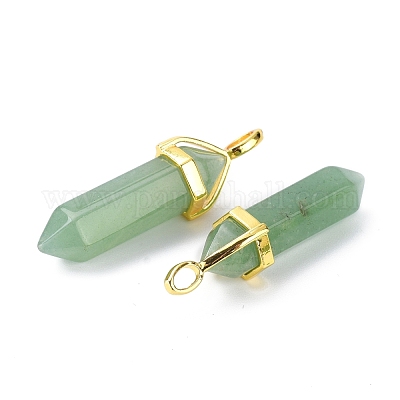 Натуральный зеленый авантюрин отметил кулоны G-G025-01G-09-1