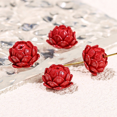 Синтетические бусины из киновари PW-WG449A8-01-1