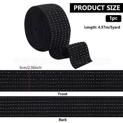 Широкая плоская эластичная лента из полиэстера длиной 5 ярд.&nbsp;OCOR-WH0090-052A-1