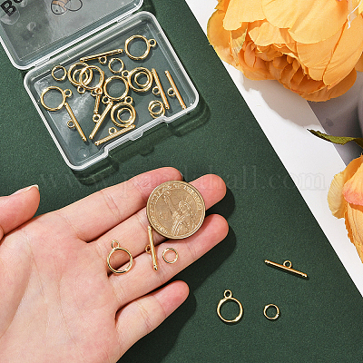 10 комплект латунных застежек-тоглов KK-BBC0021-09-1