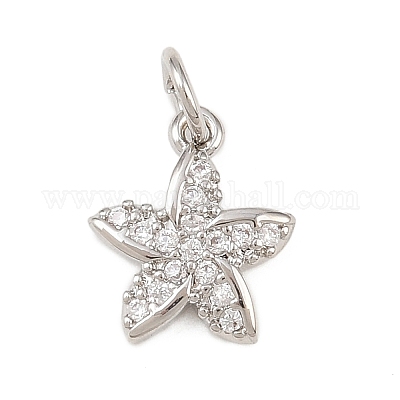 Латунные микропаве прозрачные кубические циркониевые подвески KK-G544-01P-03-1