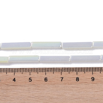 Стеклянные бусины с гальваническим покрытием  EGLA-Q128-10A-1