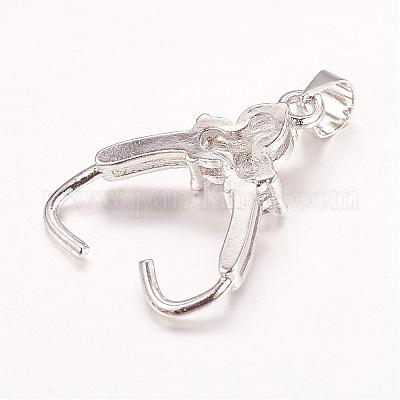 Кулон из белого латунированного золота KK-E702-02P-NF-1