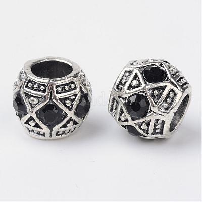 TOAOB 150 Stück Silber Glasperlen Europäische Perlen 14x10.5mm Für