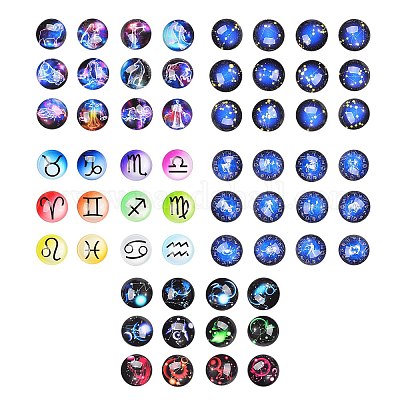 5set 5 стиля стеклянных кабошонов GGLA-SZ0001-20-1