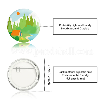 Брошь из белой жести JEWB-WH0012-020-1