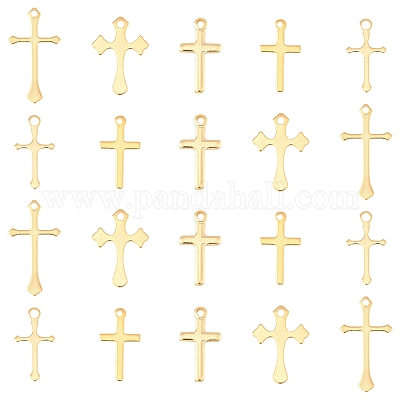 25шт 5 стиля латунные подвески KK-FS0001-51G-1