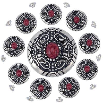 Декоративные заклепки из сплава с 1 отверстием и бирюзового цвета «кошачий глаз» FIND-GF0004-53B-1