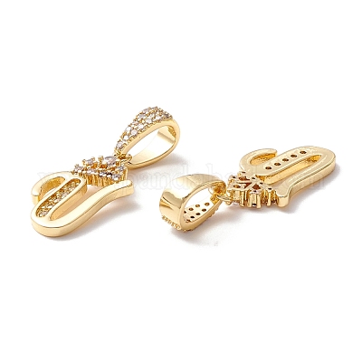 Кулоны из экологически чистой латуни с микропаве и кубическим цирконием KK-K265-01G-V-1
