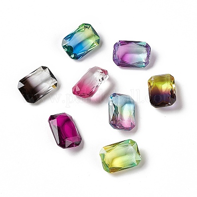 Cabochons à facettes en verre strass k9&nbsp;GGLA-A005-22-1
