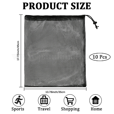 Подарочные пакеты из полиэстера с прямоугольной сеткой ABAG-WH20001-23A-1