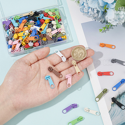 150 шт. двухцветная окрашенная цинковая застежка-молния FIND-WR0011-43-1