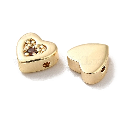 Настоящие бусины из позолоченной меди KK-H455-09G-02-1