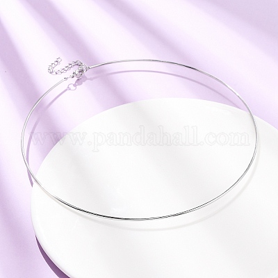 Ожерелье-чокер из нержавеющей стали толщиной 1.5 мм 201 NJEW-Z098-02P-1