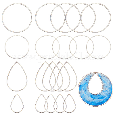 80шт 4 стильных латунных соединительных кольца KK-SC0002-85-1