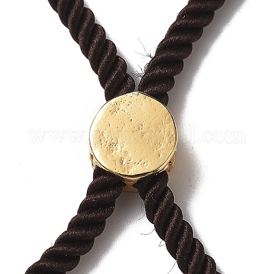 Наполовину готовые браслеты-слайдеры из скрученной миланской веревки FIND-G032-01G-10-1