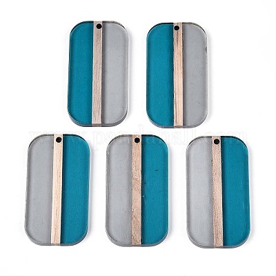 Прозрачные подвески из смолы и дерева RESI-T057-64A-1