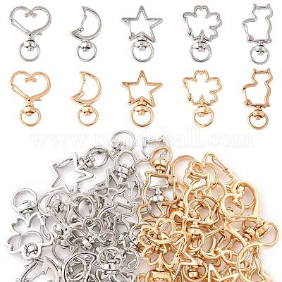 40 шт. 10-х стилевых поворотных карабинов из сплава FIND-FS0004-74-1