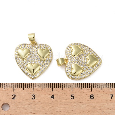 Латунные микропаве прозрачные подвески с фианитом KK-H466-08G-04-1