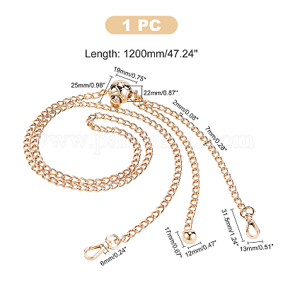 PURSE SHOULDER CROSSBODY CHAIN STRAP METAL REPLACEMENT GOLD 19mm HIGH  QUALITY