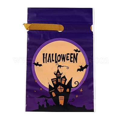 50 шт. прямоугольные полиэтиленовые пакеты для конфет на Хэллоуин ABAG-U001-01L-1