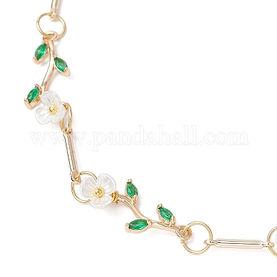 Комплект из латунных подвесных серег-гвоздиков с микропаве из кубических цирконий и цепочек SJEW-JS01323-1