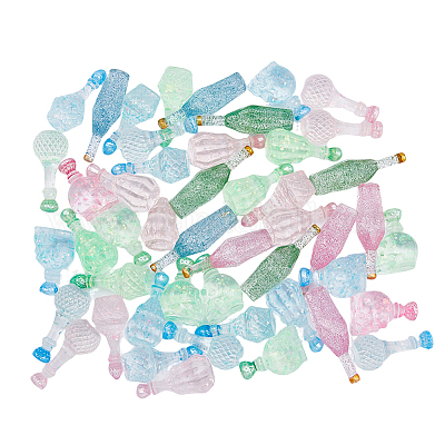 120 шт. 15 стиля фиктивная бутылка прозрачный смоляной кабошон RESI-DC0001-08-1