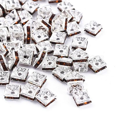 Messing Strass Zwischen perlen&nbsp;RSB072-06S-1