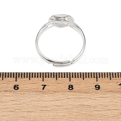 Componenti di anello in ottone&nbsp;X-KK-C3044-10mm-S-1