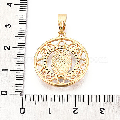 Латунные микропаве прозрачные подвески с фианитом KK-N268-29G-1