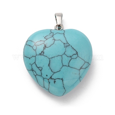 Синтетические бирюзовые подвески G-B042-02P-07-1