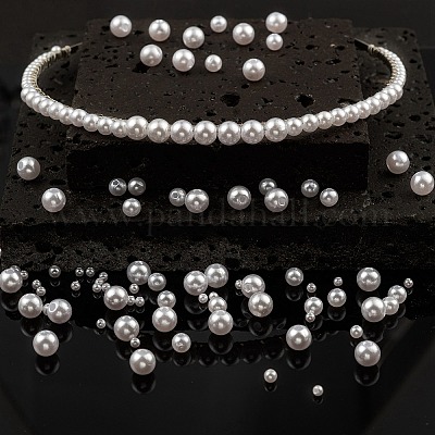 Bandeau en Fausse Perle, 6 Pièces Européenne Rétro Imitation Perles Bandeau, pour Femmes Filles
